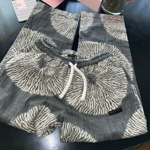 Gray and White Patterned Pants